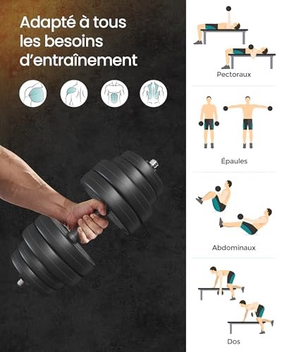 SONGMICS SYL30HBK - détail disques et colliers