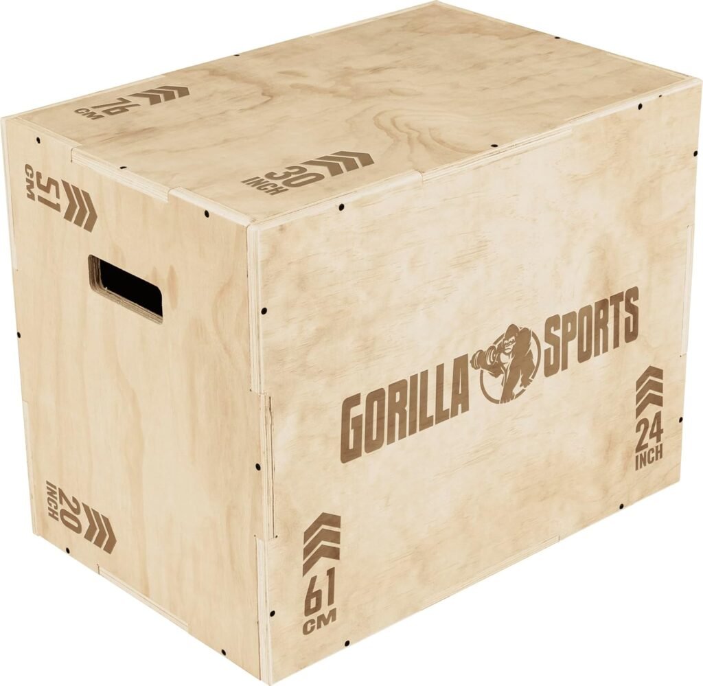 Gorilla Sports Box Plyométrique en Bois 3 en 1 : les sauts explosifs à la maison