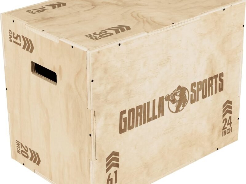 Gorilla Sports Box Plyométrique en Bois 3 en 1 : les sauts explosifs à la maison