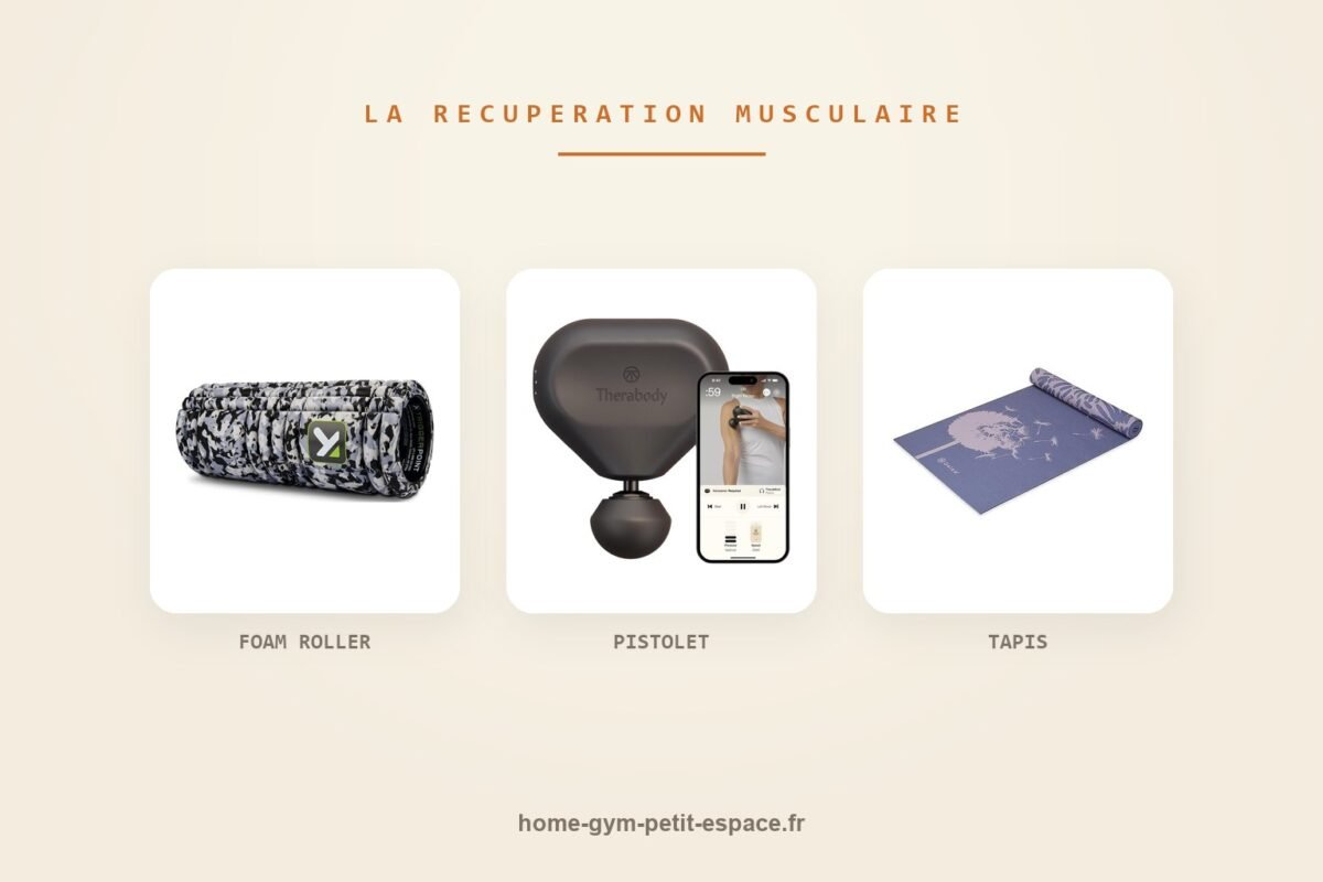 Récupération musculaire à la maison : foam roller, pistolet de massage & tapis