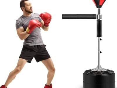 Sac de Frappe sur Pied à Barre Réflexe 360° : vitesse, timing et esquive