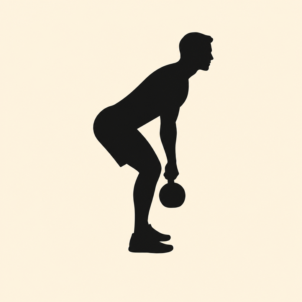 Illustration du kettlebell swing (hip-hinge)
