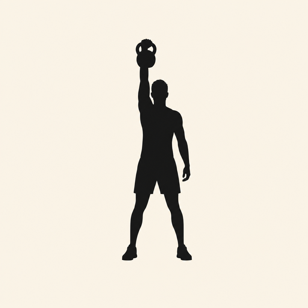 Illustration du développé militaire au kettlebell