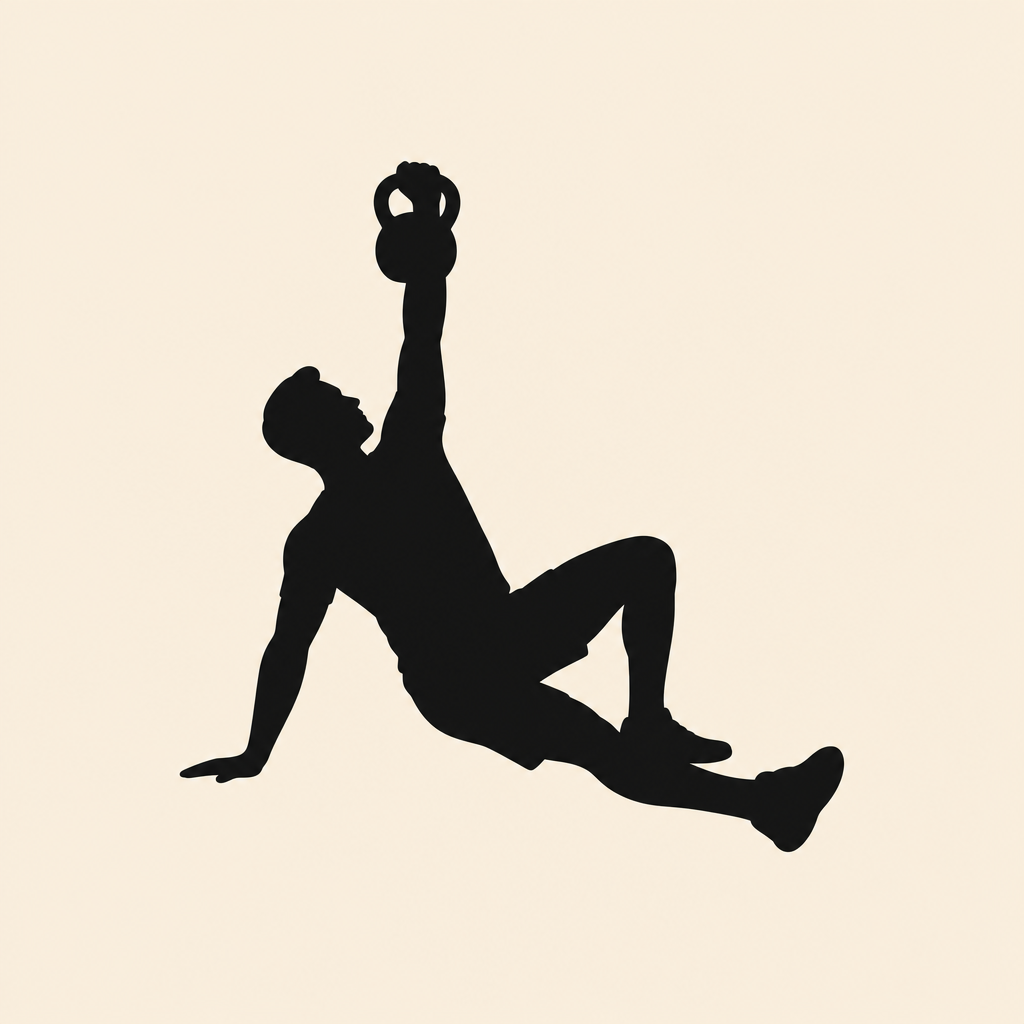 Illustration du turkish get-up au kettlebell