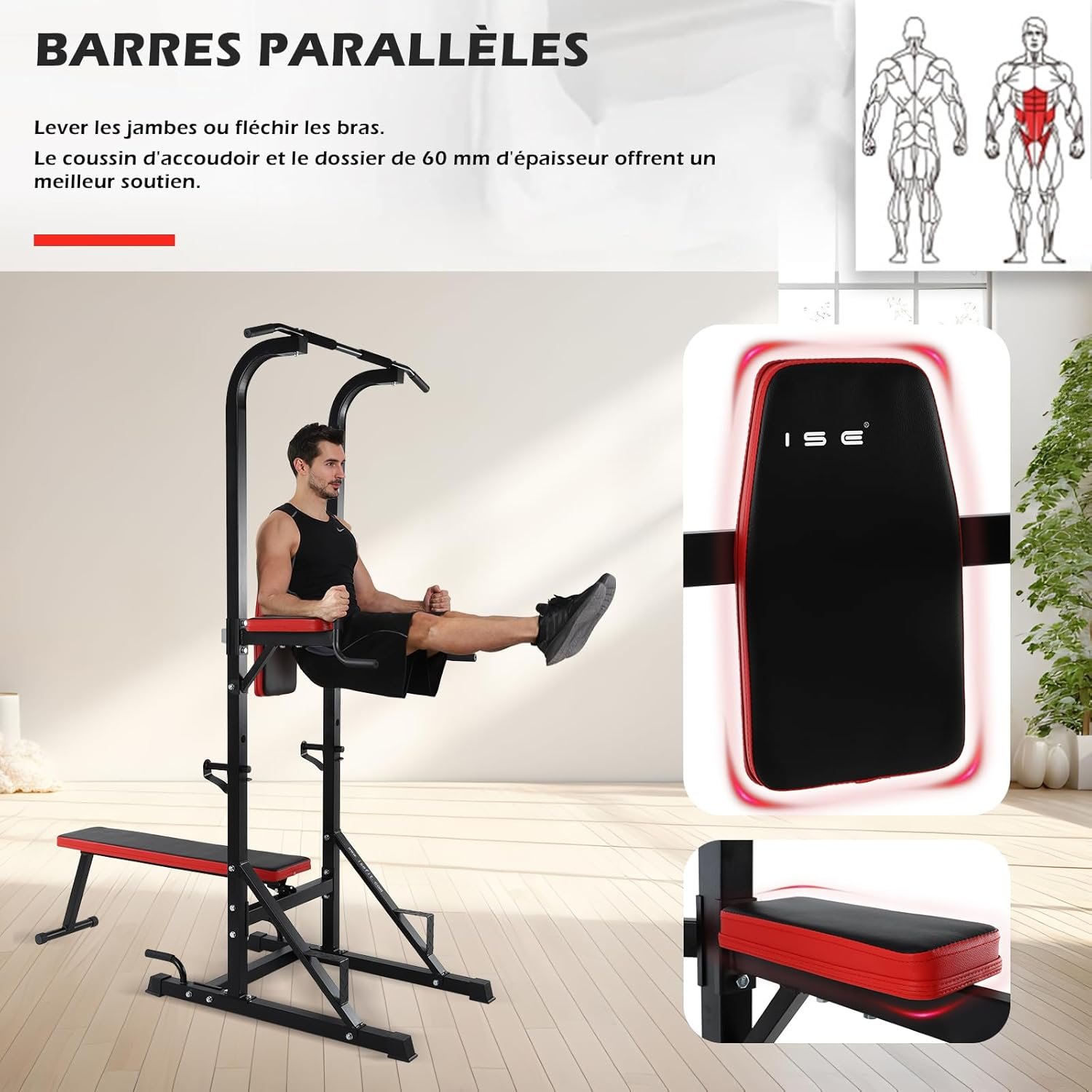 Chaise romaine ISE SY-4006, vue d'usage