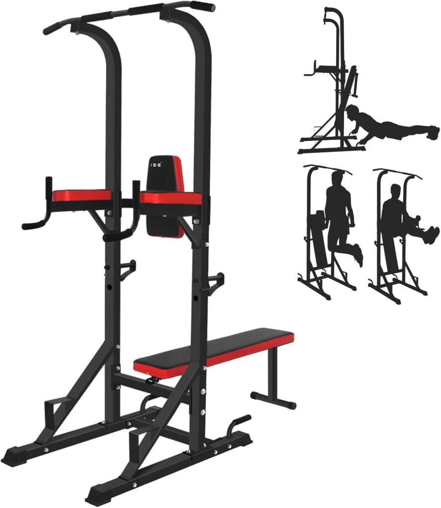 ISE SY-4006 : la chaise romaine la plus complète (power tower + banc de musculation)