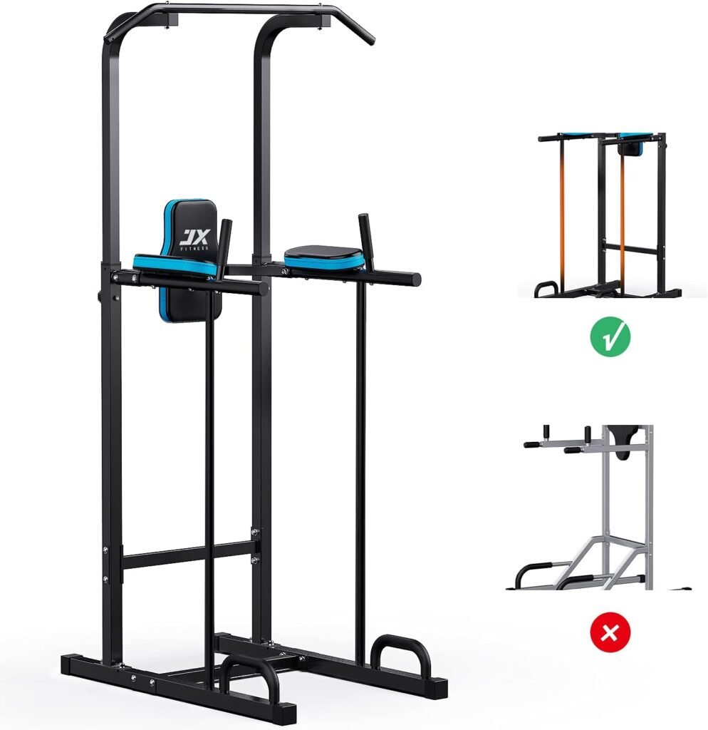 JX FITNESS Power Tower : la station tractions/dips la plus stable à petit prix