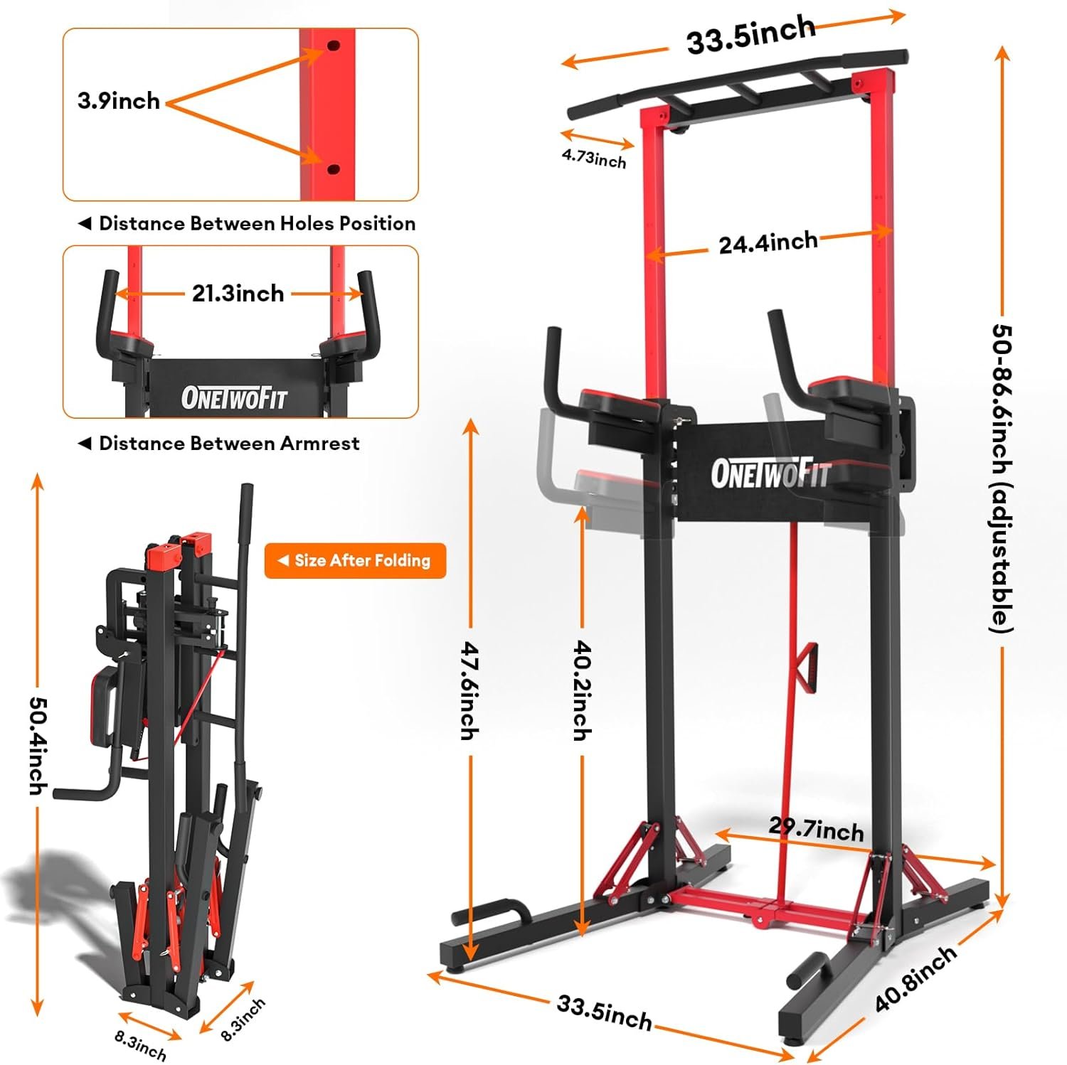 Chaise romaine pliable OneTwoFit, vue de détail