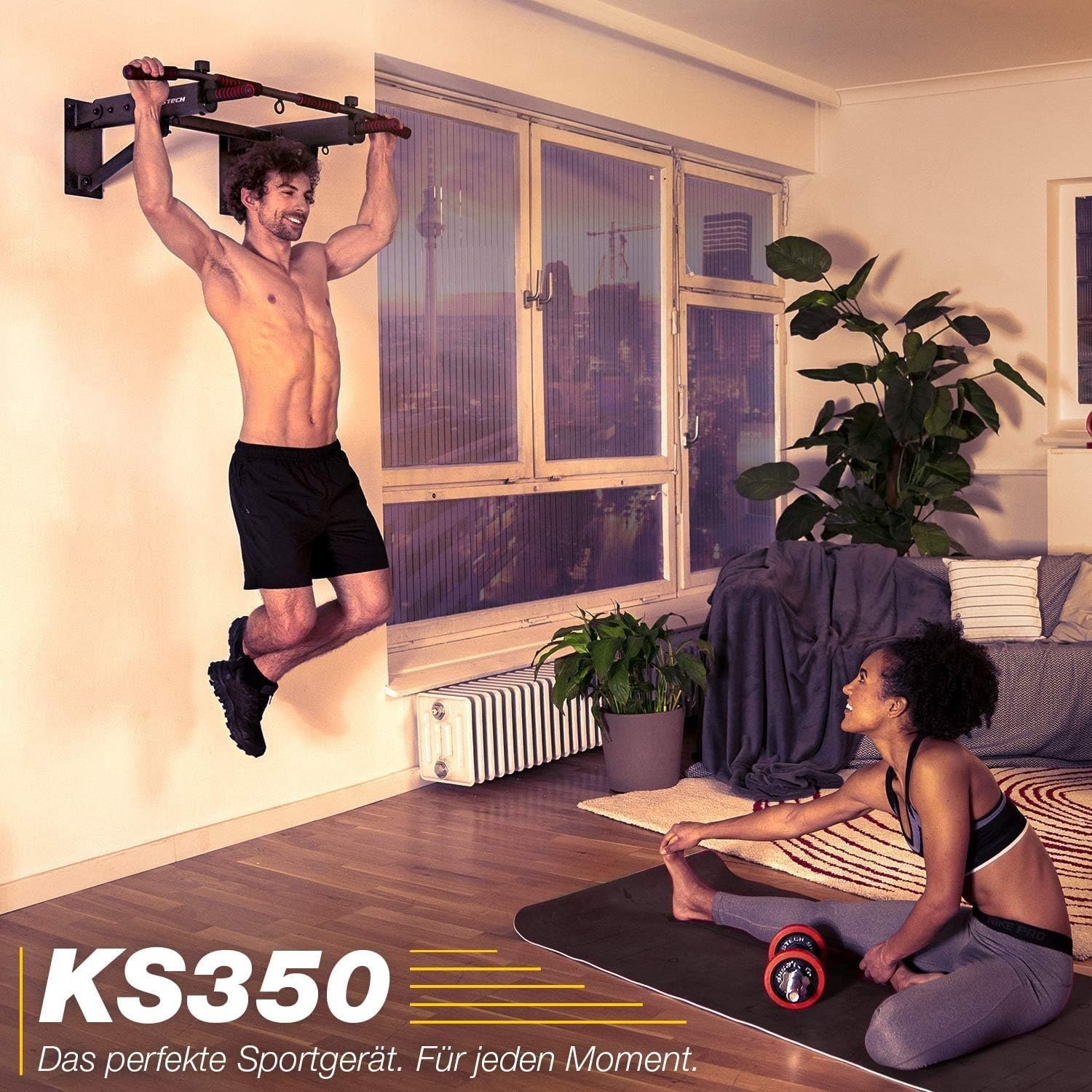 Barre de traction Sportstech KS300 repliable, vue de détail
