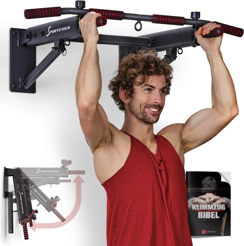 Sportstech KS300 : la barre de traction murale la plus robuste (300 kg, anneaux TRX)