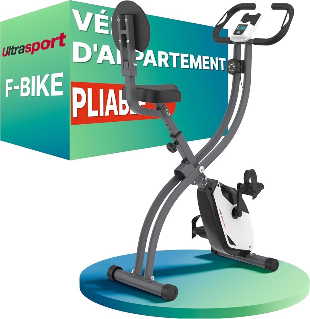 Ultrasport F-Bike 200B : le vélo d’appartement pliable le plus vendu (avec dossier)