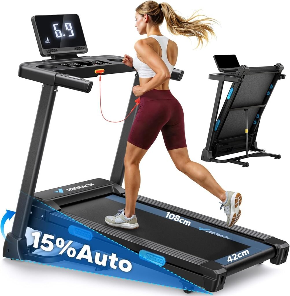 MERACH Tapis de Course Pliable Acier Renforcé : le plus stable pour courir