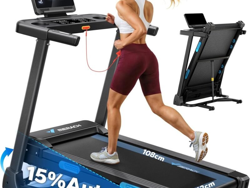 MERACH Tapis de Course Pliable Acier Renforcé : le plus stable pour courir
