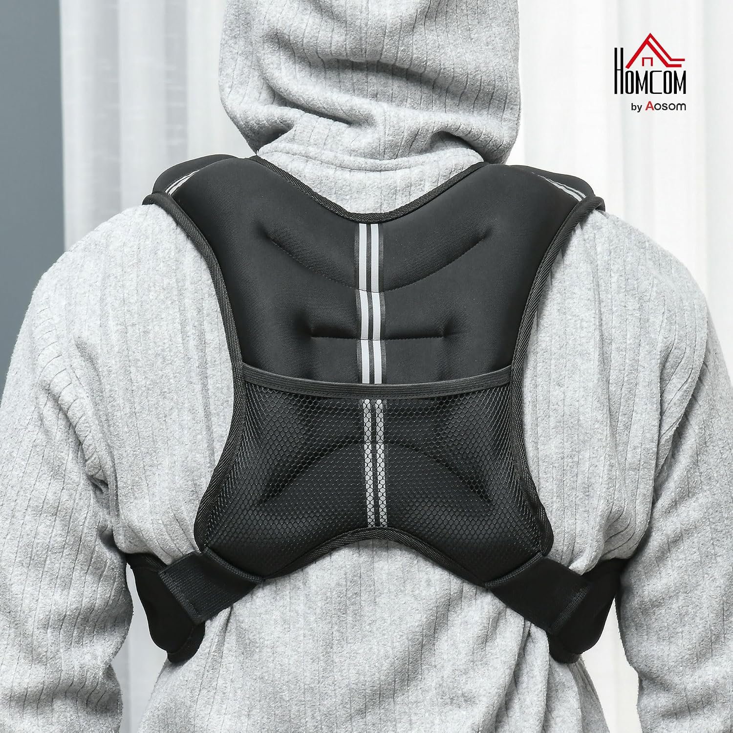 HOMCOM Gilet Leste bandes reflechissantes sangles