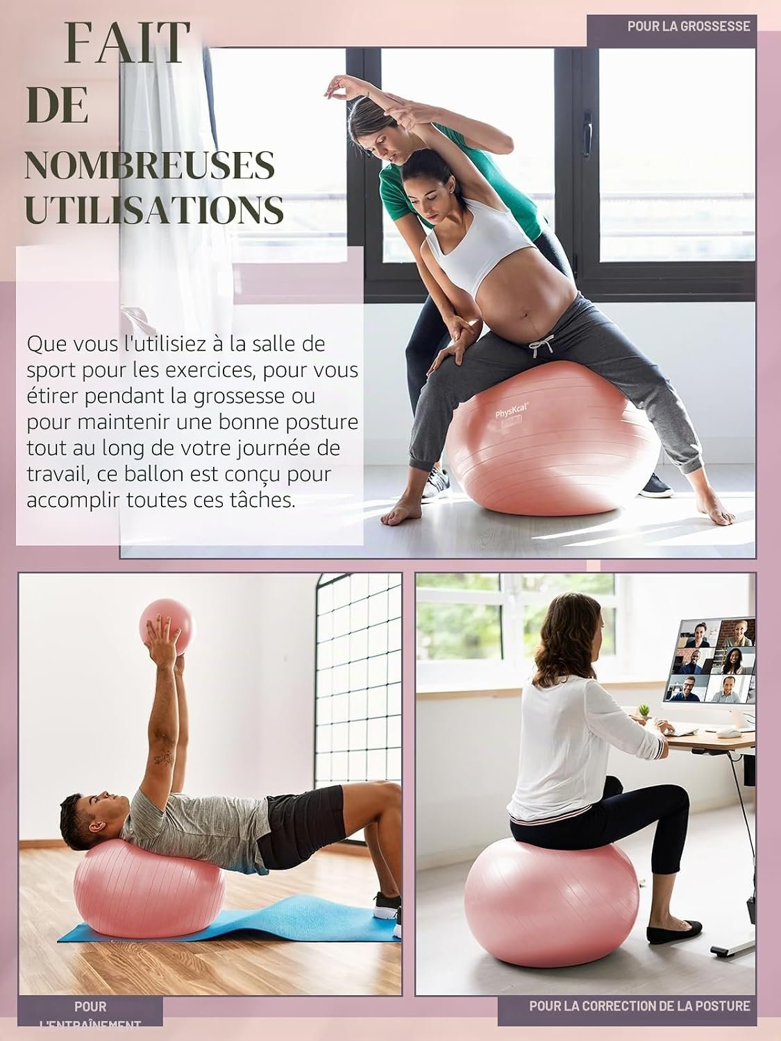 PhysKcal ballon et mini balle avec pompe
